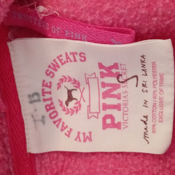 Victoria's Secret PINK My Favorite Sweats Long Hooded Sweatshirt - Picture 7 of 10